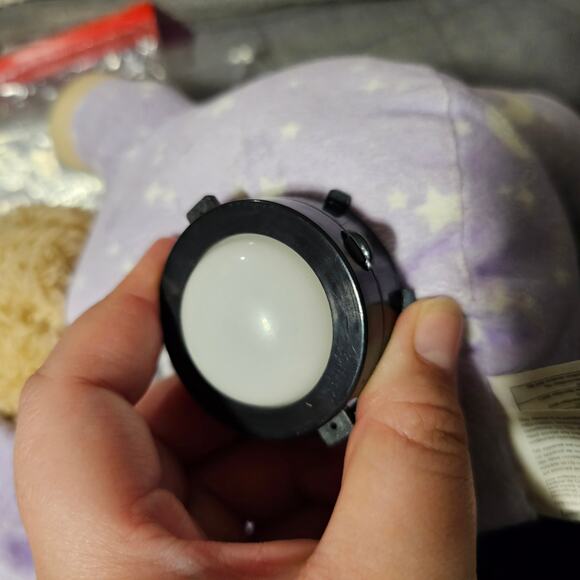 Avon Night Light Up Plush Teddy Bear Purple Pjs Pajamas Yellow Star Moon WORKS - Picture 7 of 8